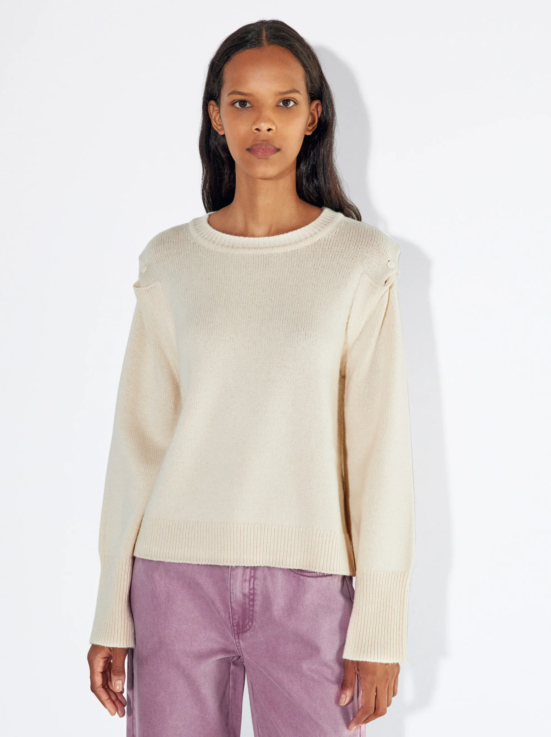 PARFOIS Lange Halsketten>Strickpullover Mit Wolle Weib