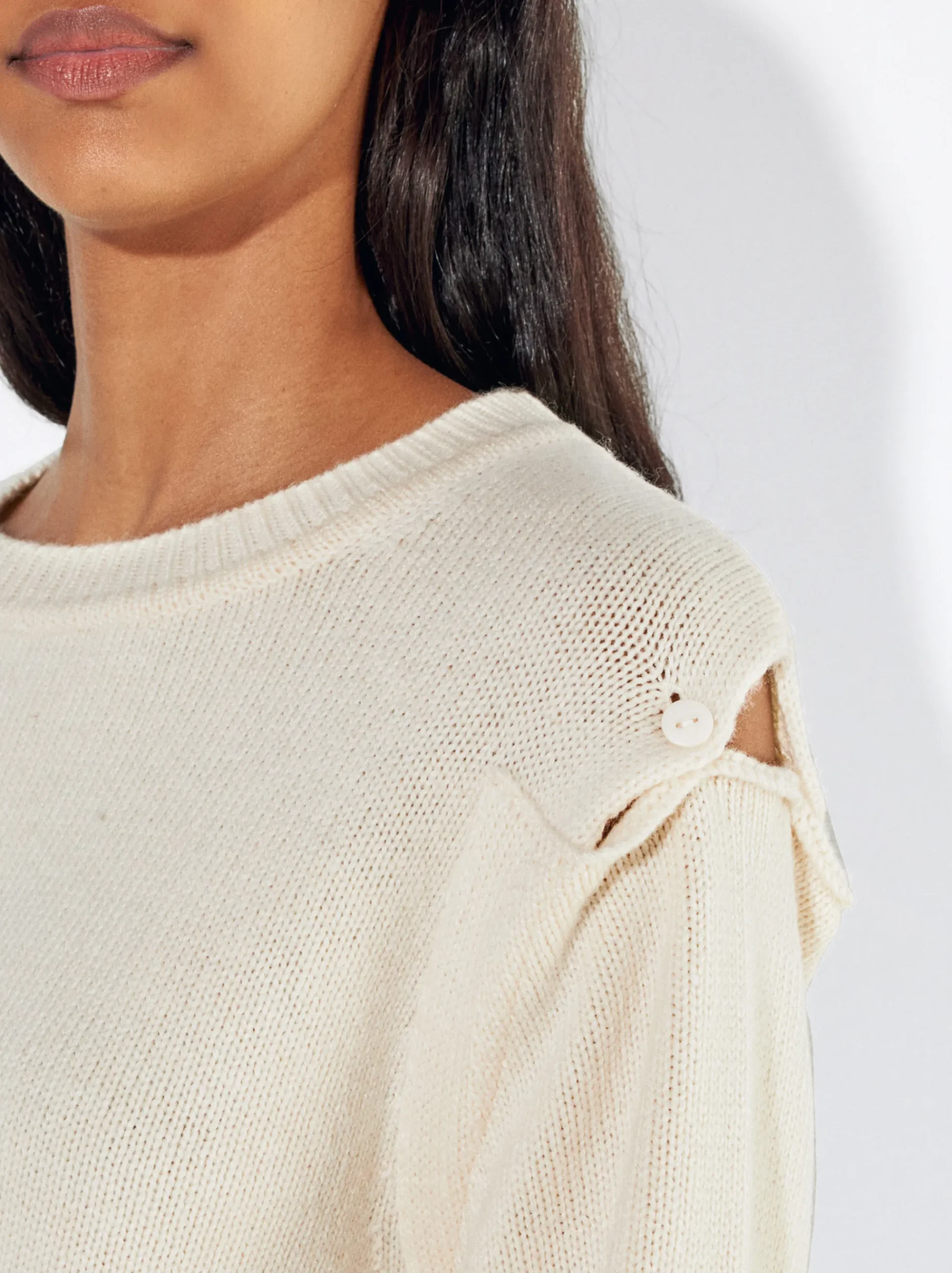 PARFOIS Lange Halsketten>Strickpullover Mit Wolle Weib