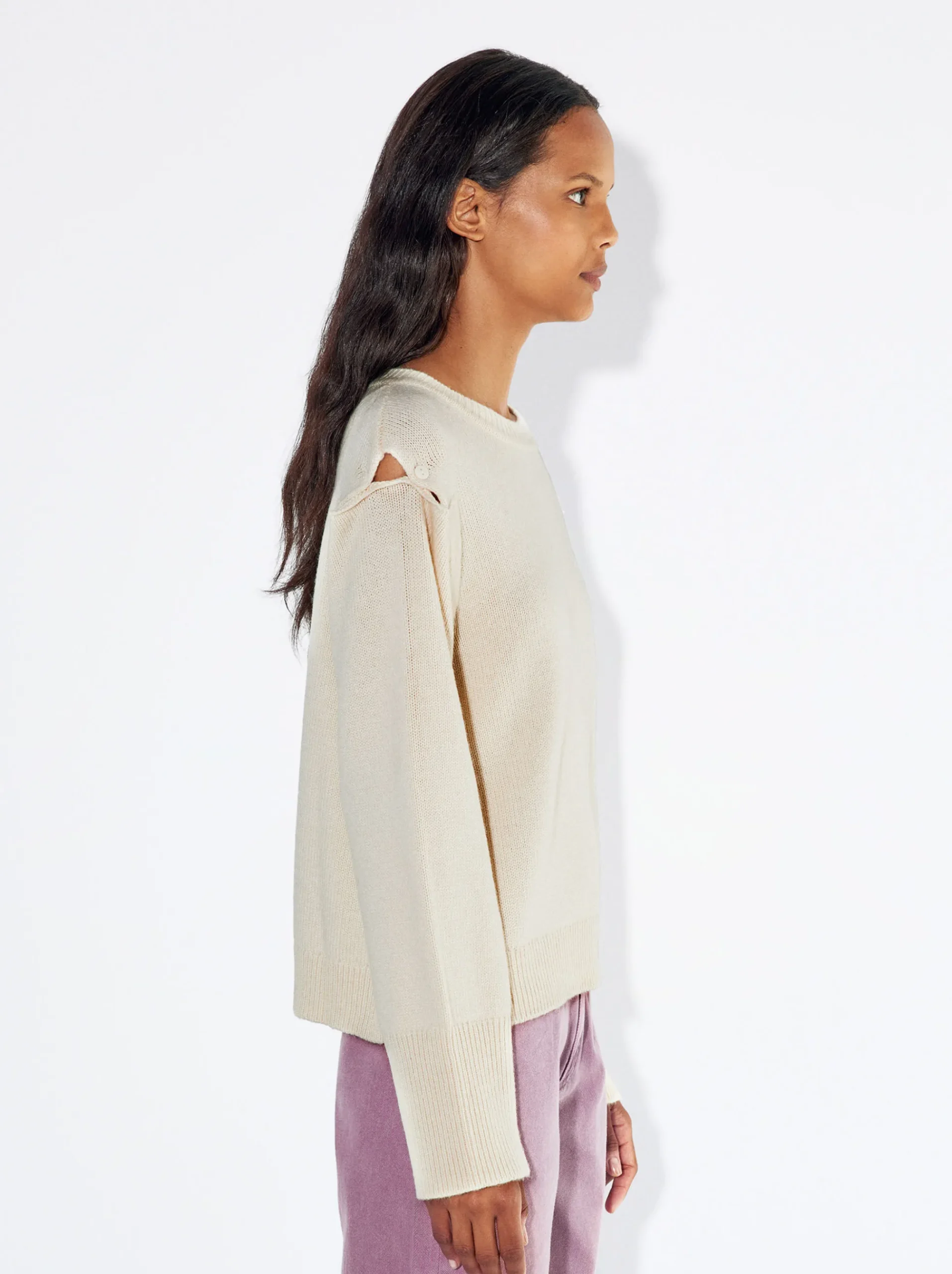 PARFOIS Lange Halsketten>Strickpullover Mit Wolle Weib