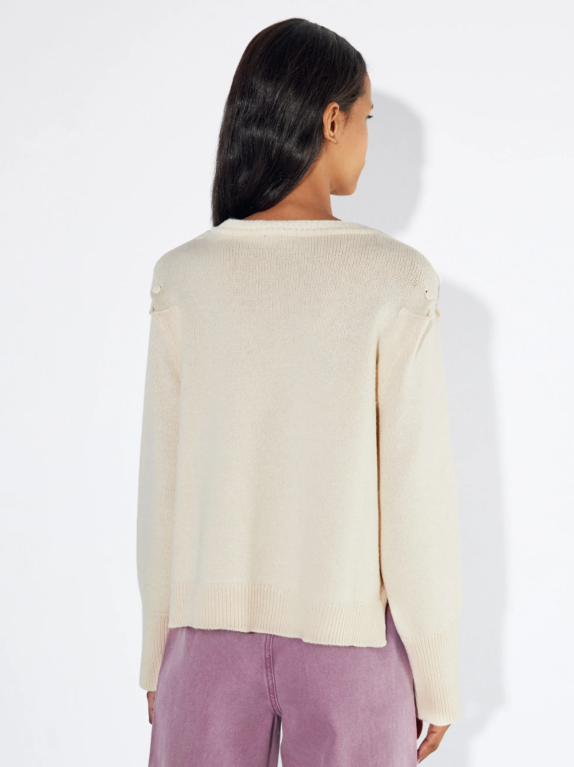 PARFOIS Lange Halsketten>Strickpullover Mit Wolle Weib