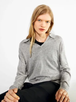 PARFOIS Strick|Pullover Und Jacke>Strickpullover Mit Wolle Grau