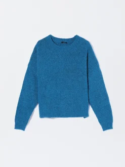 PARFOIS Kleider>Strickpullover Mit Wolle Blau