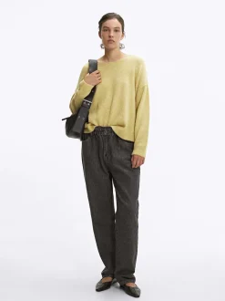 PARFOIS Tops und Shirts>Strickpullover Mit Wolle Gelb
