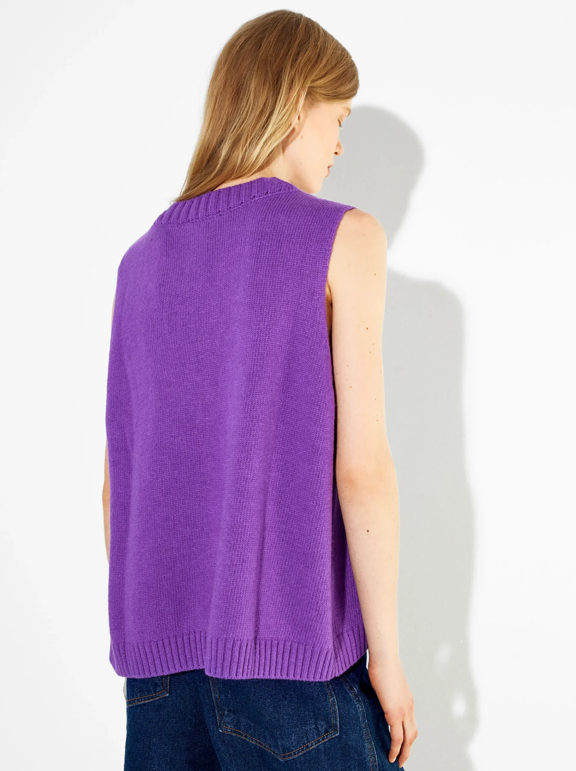 PARFOIS Röcke und Shorts>Strickweste Mit V-Ausschnitt Violett