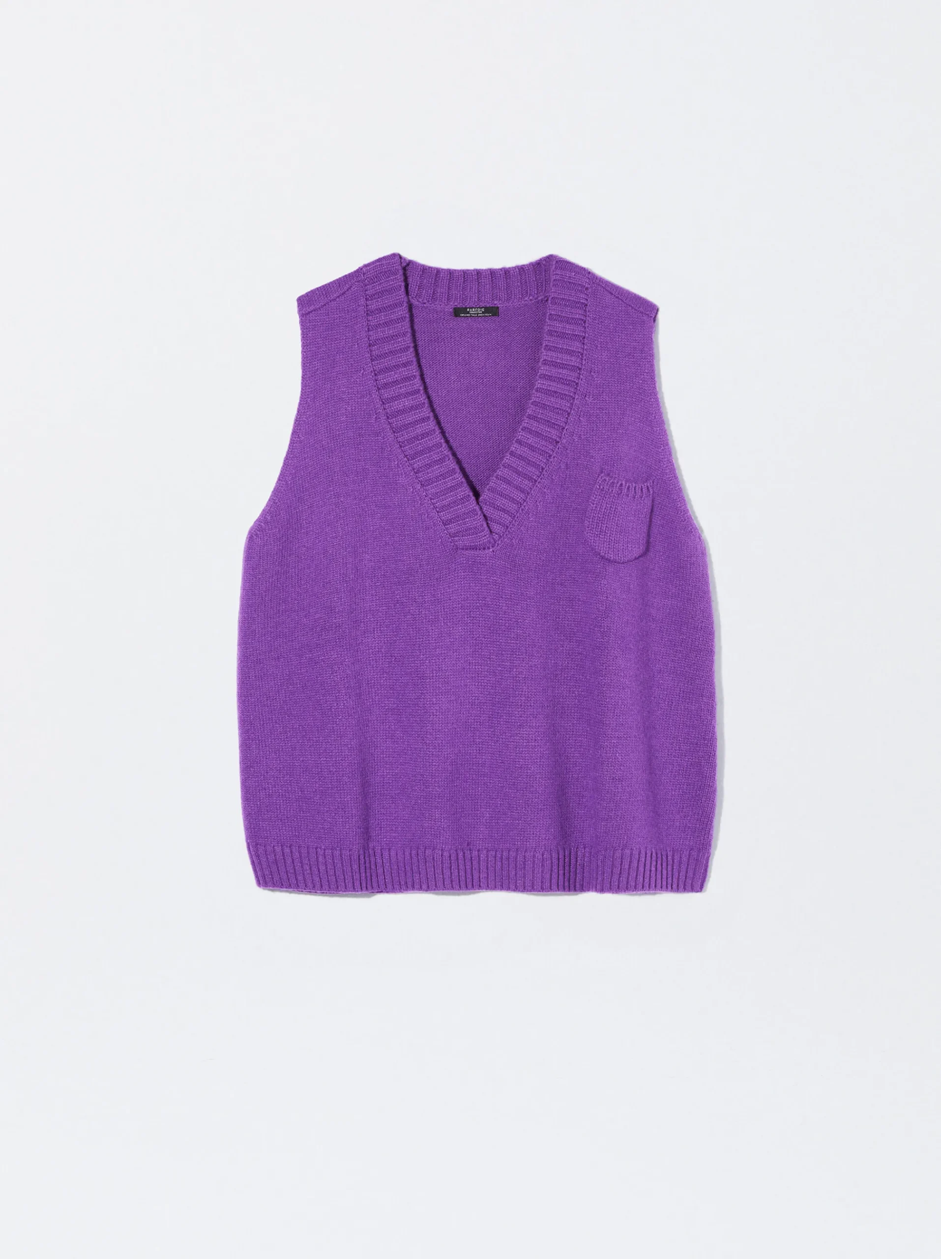 PARFOIS Röcke und Shorts>Strickweste Mit V-Ausschnitt Violett