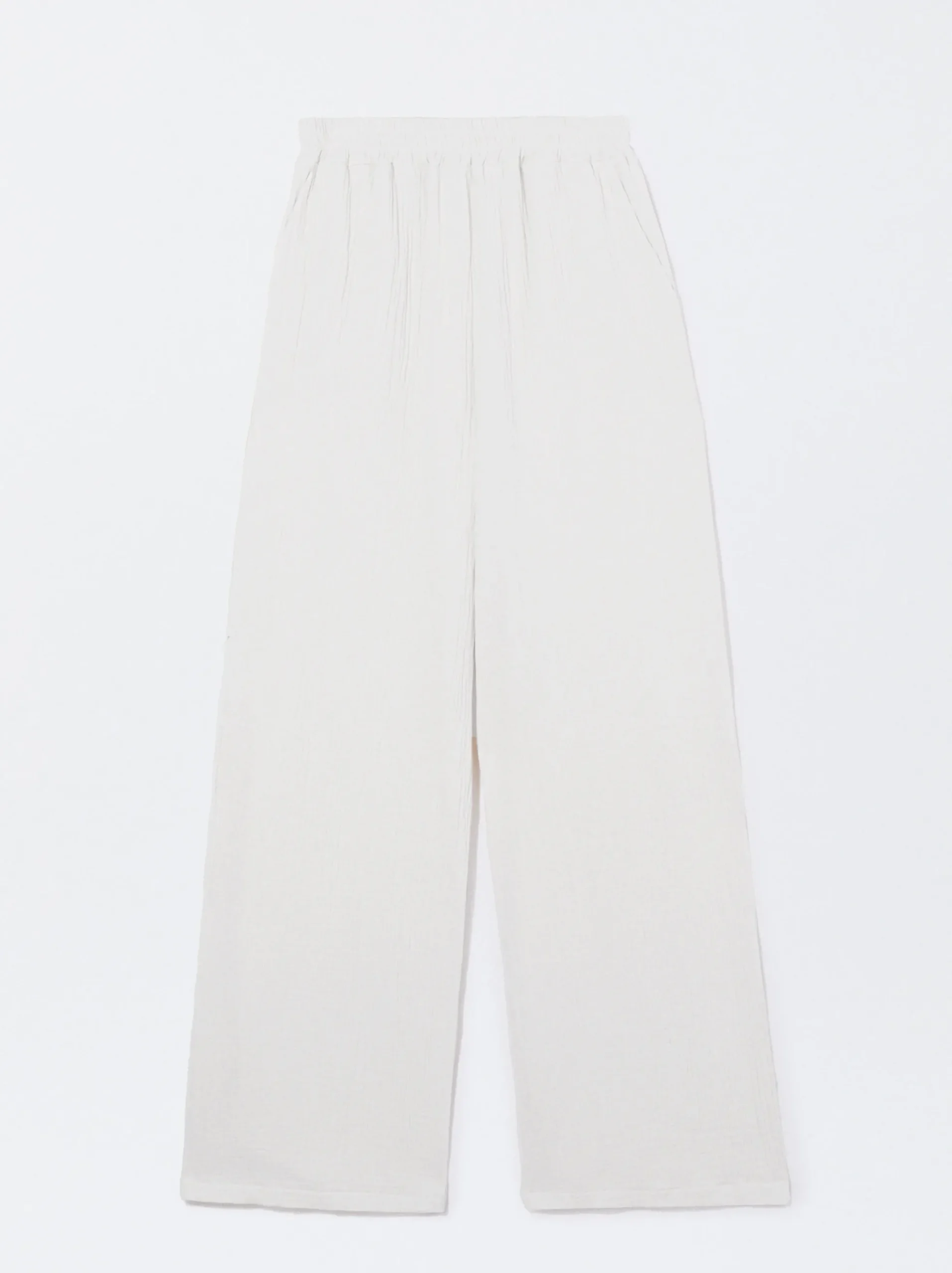 PARFOIS Lange Halsketten>Strukturierte Hose Aus Baumwolle Weib