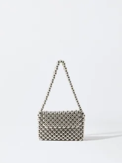 PARFOIS Schultertaschen>Tasche Mit Metallteilen Silber