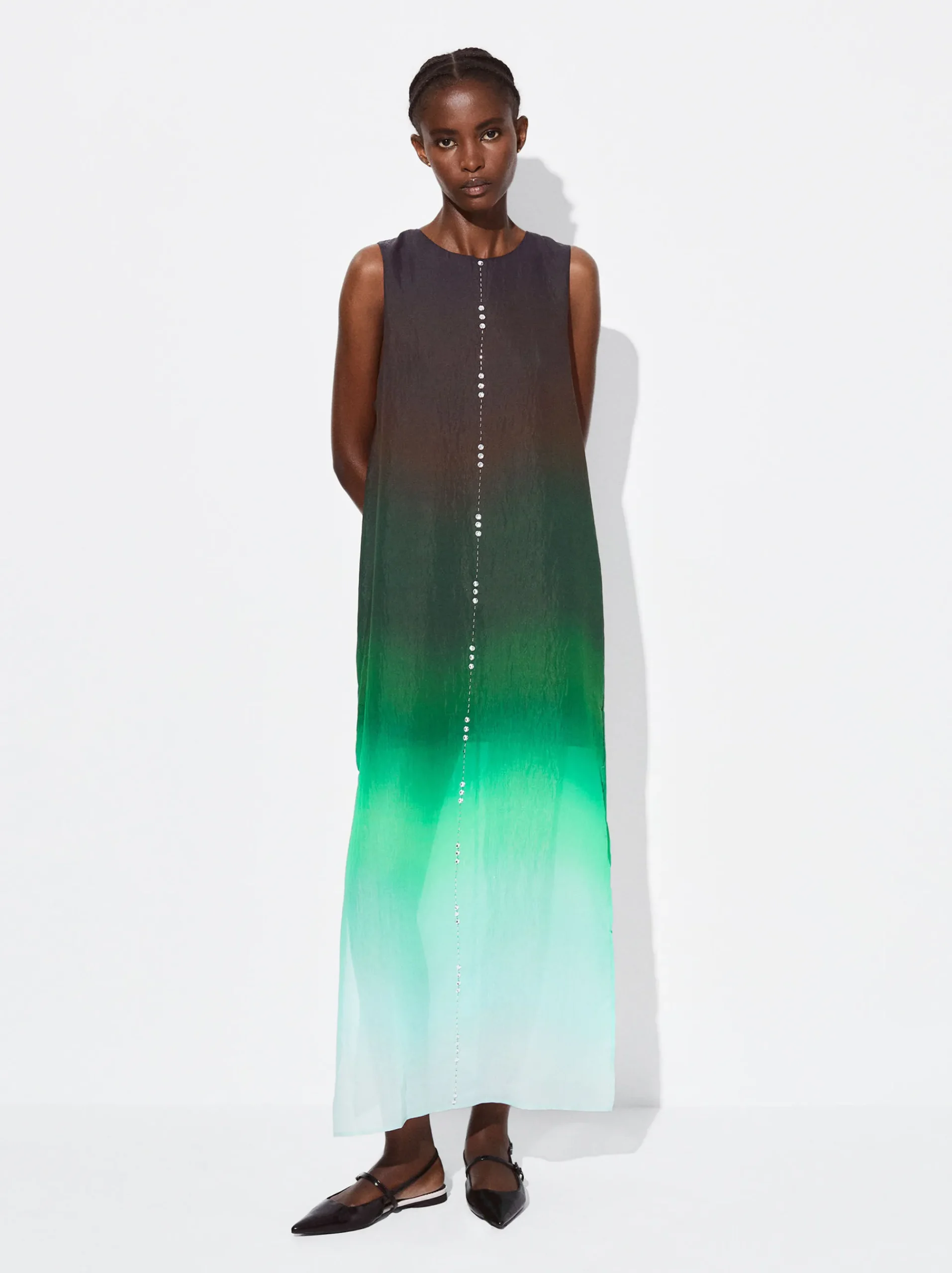 PARFOIS Schultertaschen>Tie-Dye-Kleid Aus Lyocell Grün