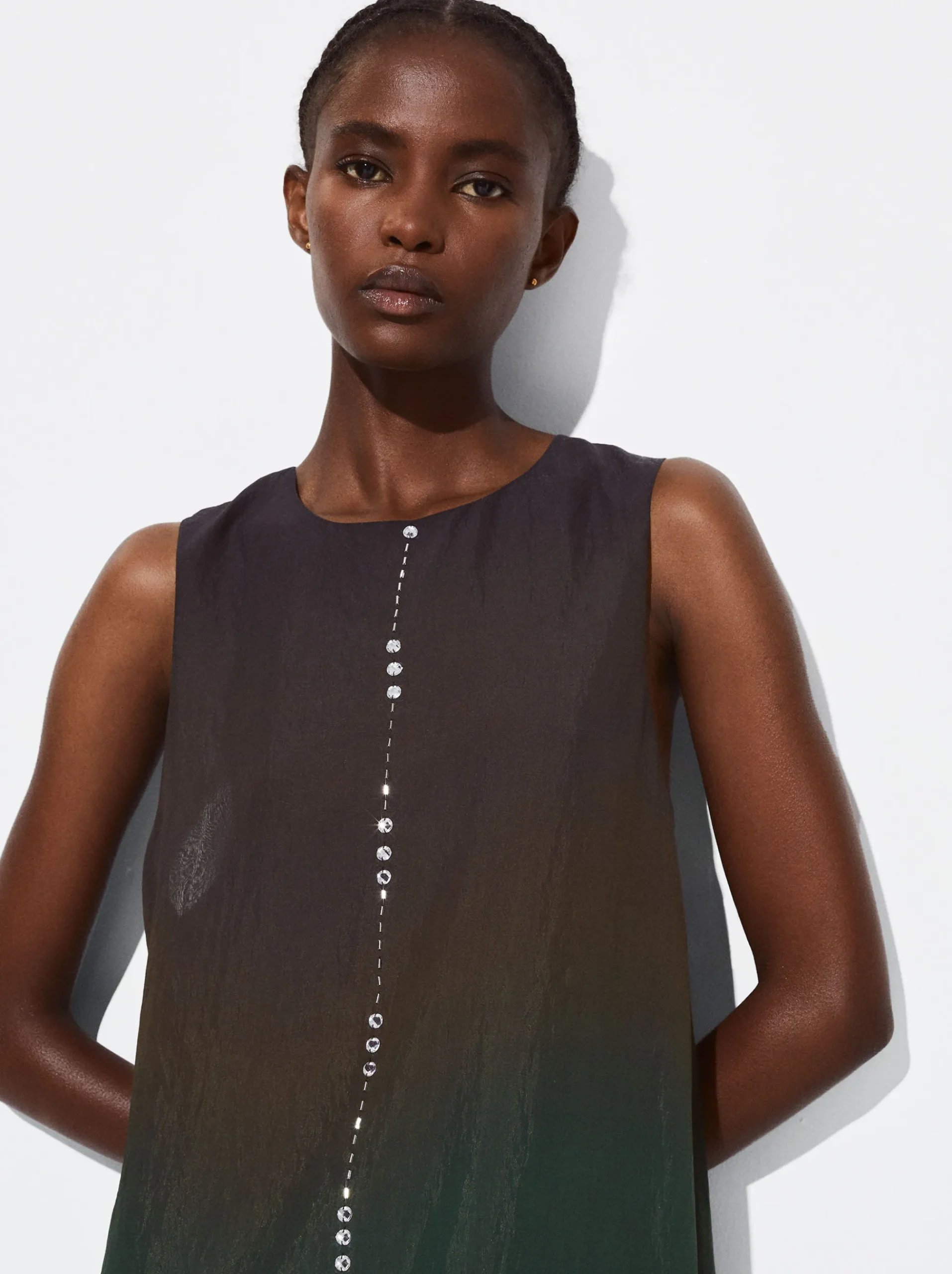 PARFOIS Schultertaschen>Tie-Dye-Kleid Aus Lyocell Grün