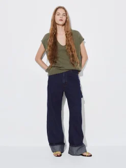 PARFOIS Tops und Shirts>Top Aus Baumwolle Khaki