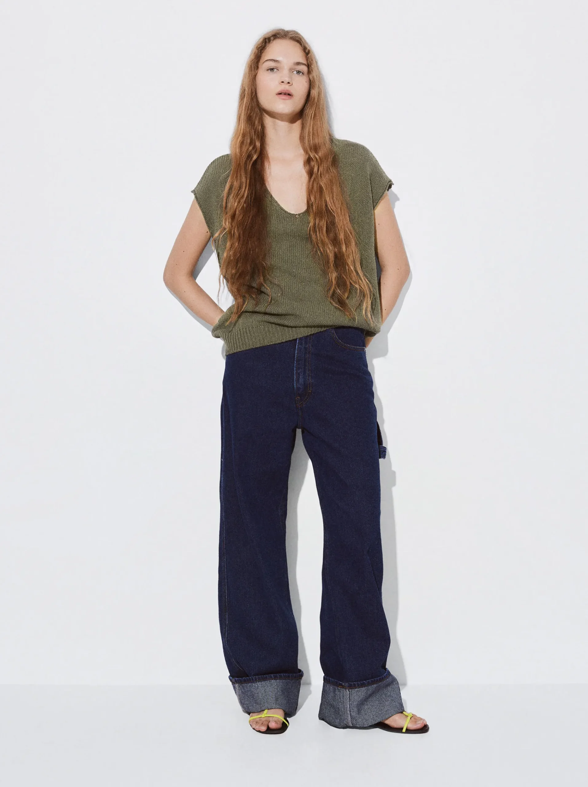 PARFOIS Tops und Shirts>Top Aus Baumwolle Khaki