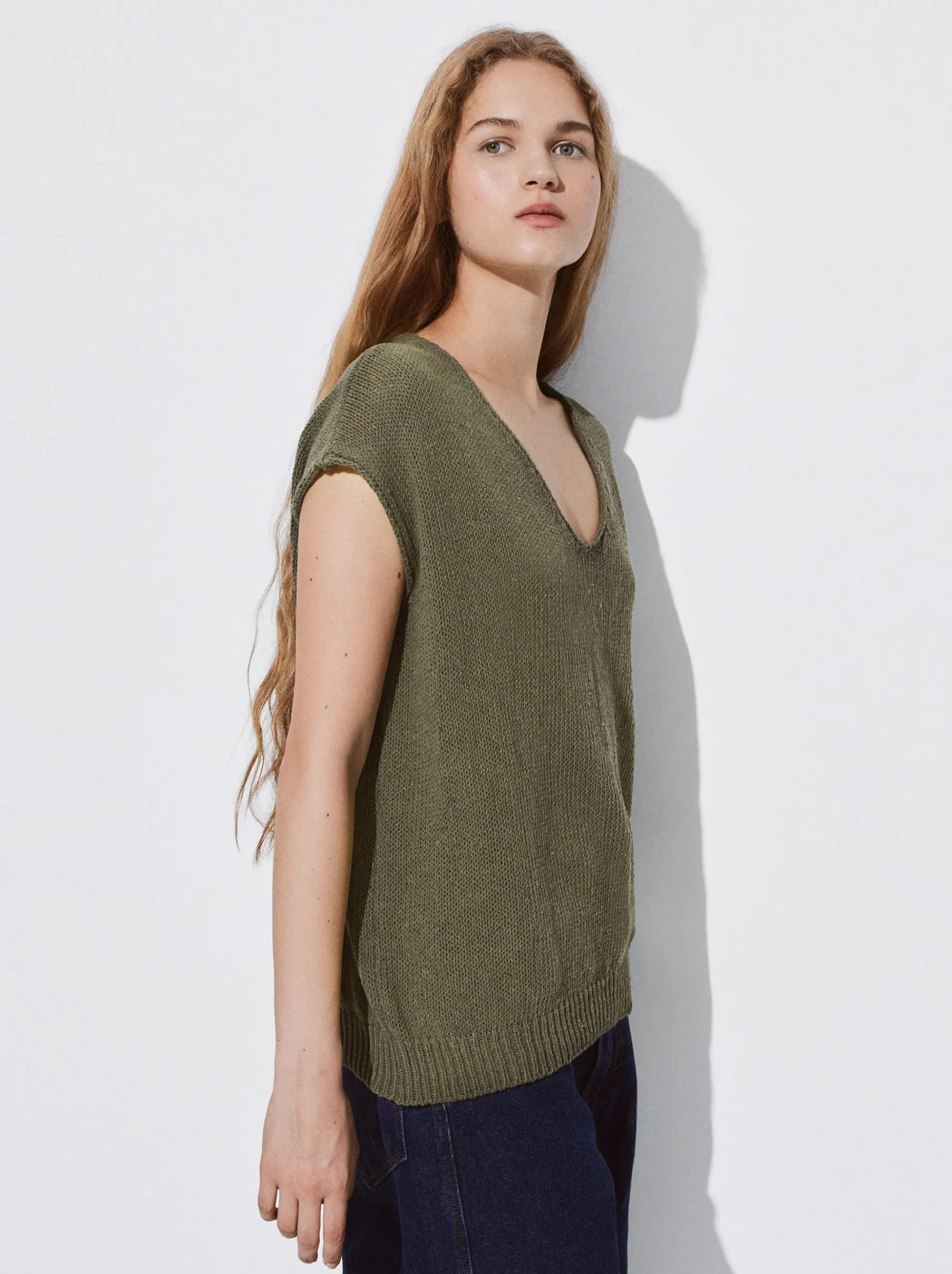 PARFOIS Tops und Shirts>Top Aus Baumwolle Khaki