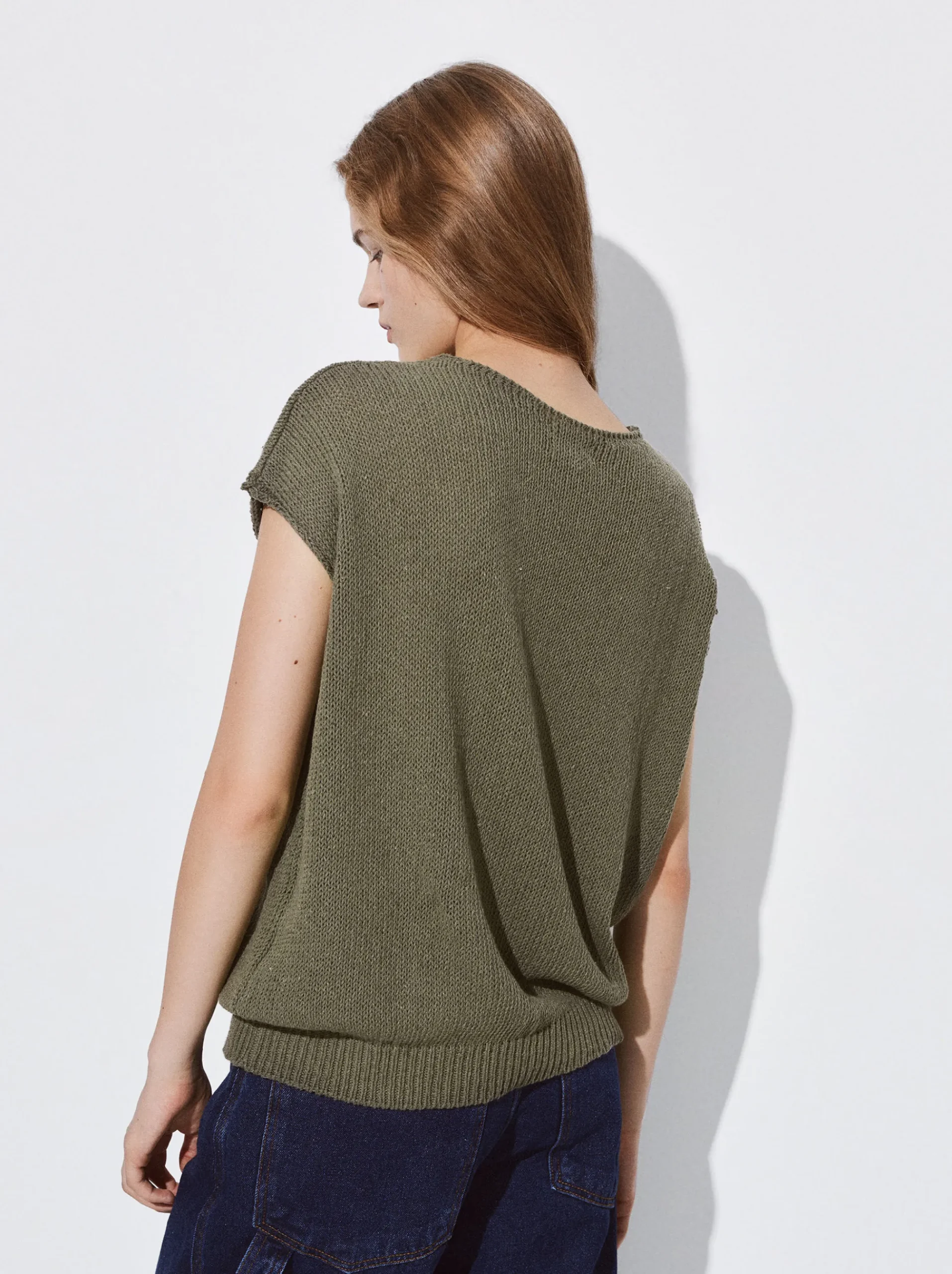 PARFOIS Tops und Shirts>Top Aus Baumwolle Khaki