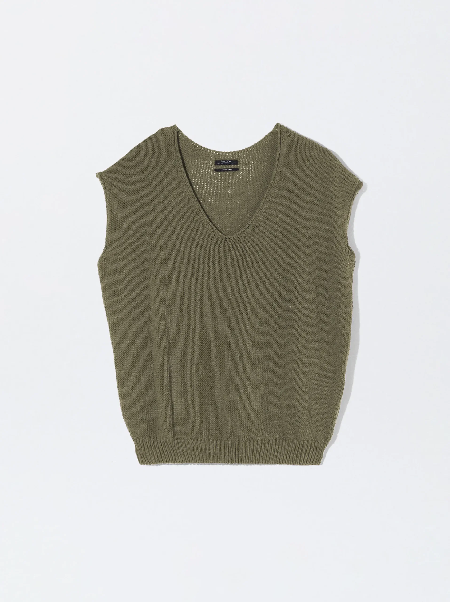 PARFOIS Tops und Shirts>Top Aus Baumwolle Khaki