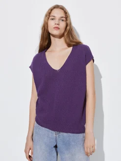 PARFOIS Tops und Shirts>Top Aus Baumwolle Violett