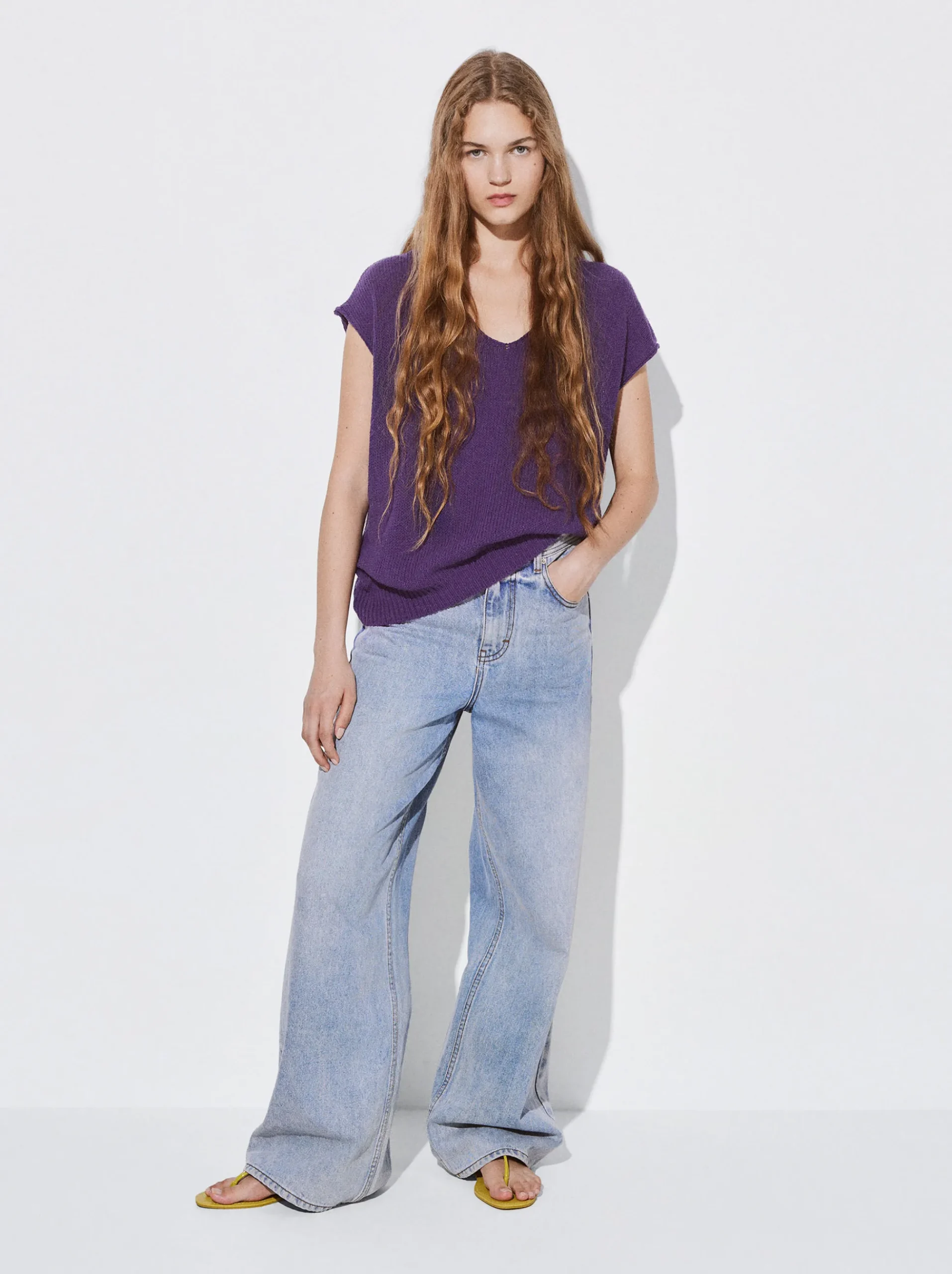 PARFOIS Tops und Shirts>Top Aus Baumwolle Violett