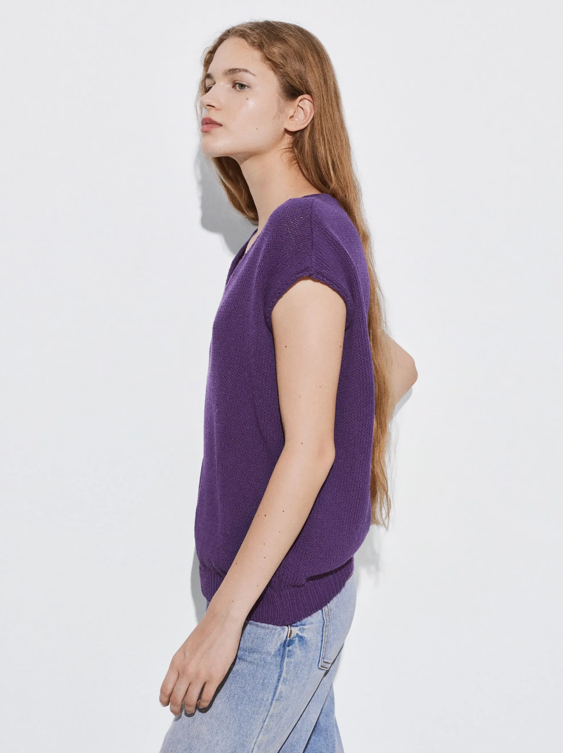 PARFOIS Tops und Shirts>Top Aus Baumwolle Violett