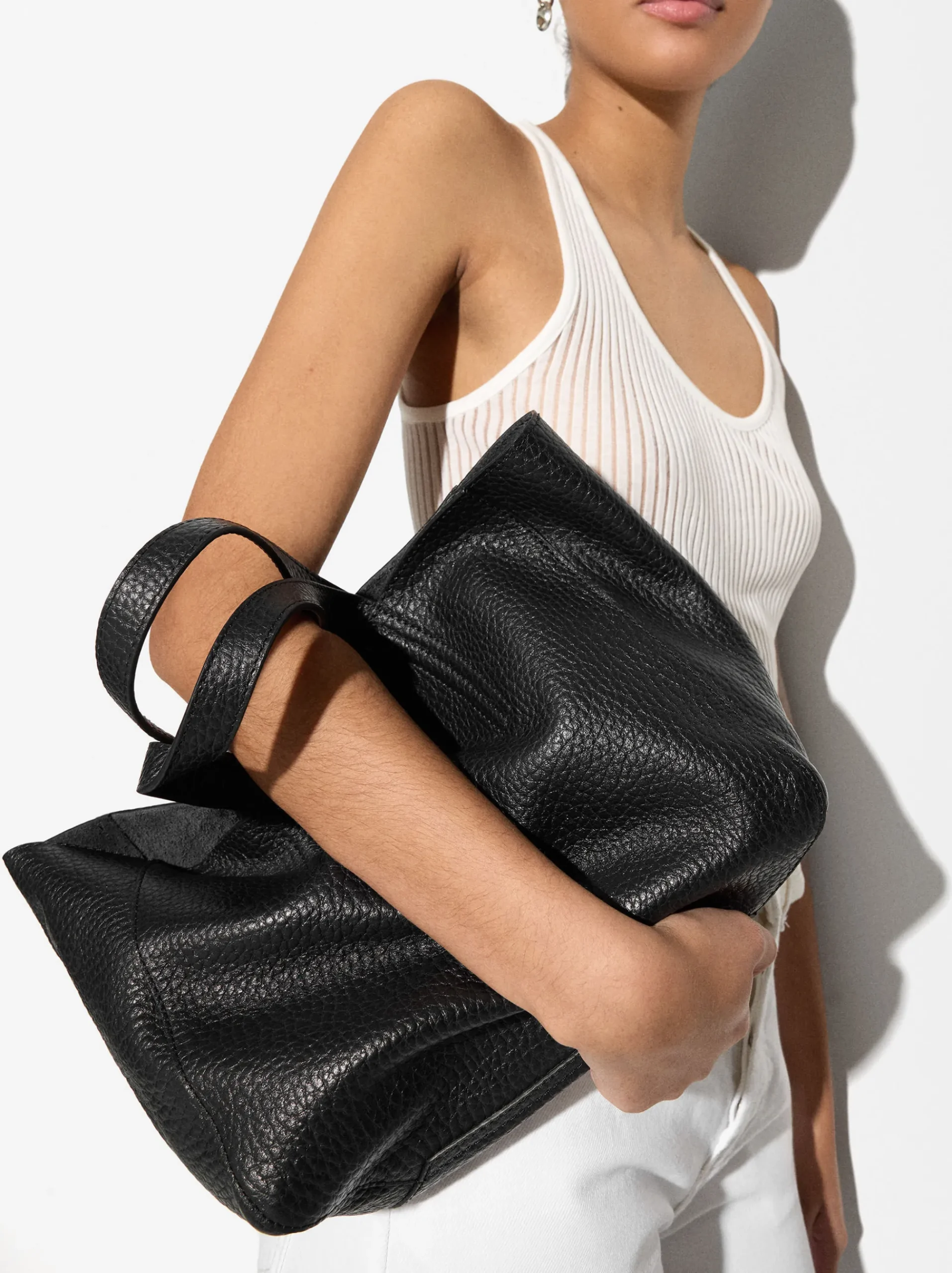 PARFOIS Printed>Tragetasche Aus Leder Schwarz