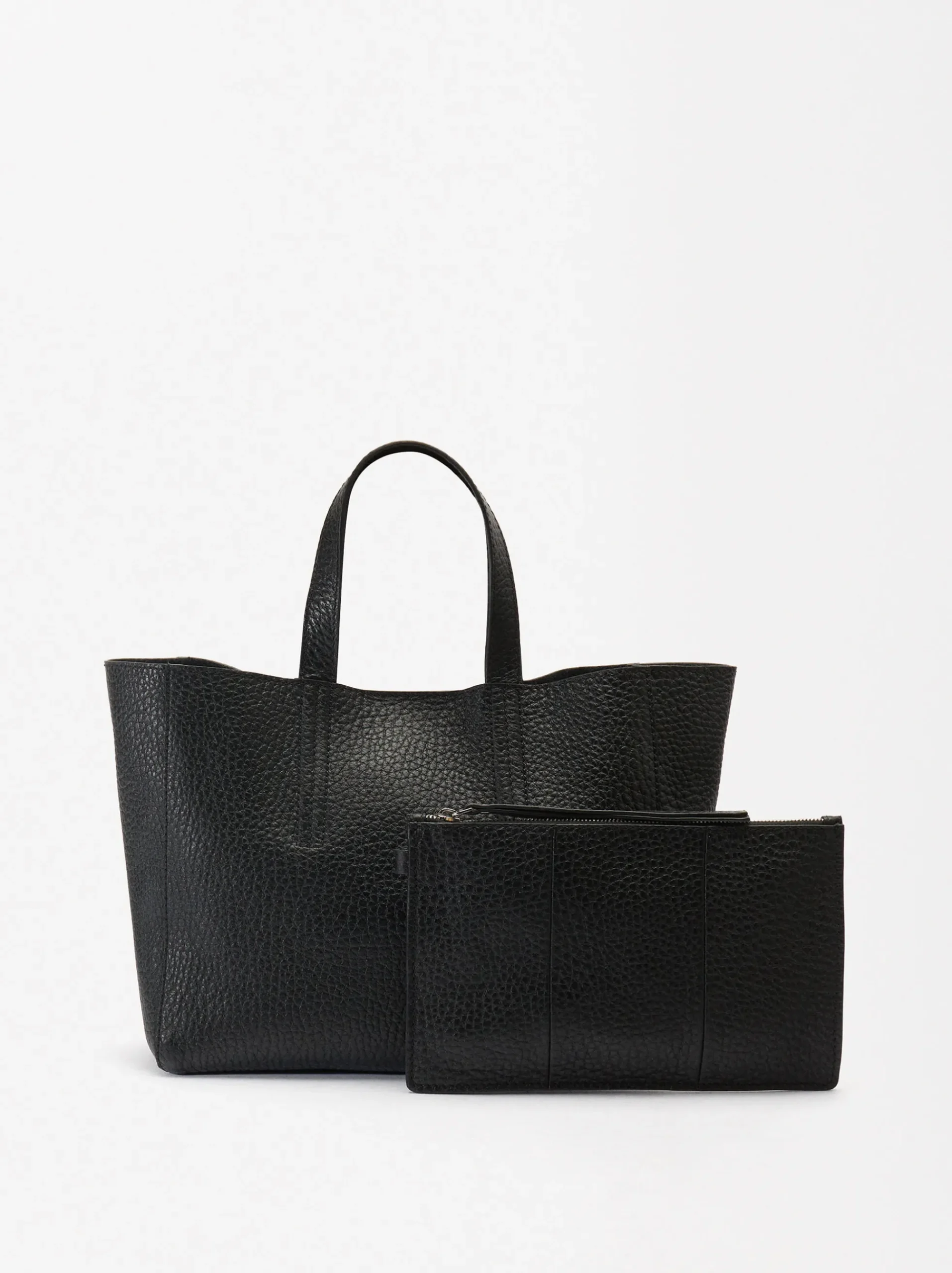 PARFOIS Printed>Tragetasche Aus Leder Schwarz