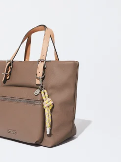 PARFOIS Handyhüllen>Tragetasche Aus Nylon-Imitat Mit Abnehmbarer Anh&auml;nger Braun