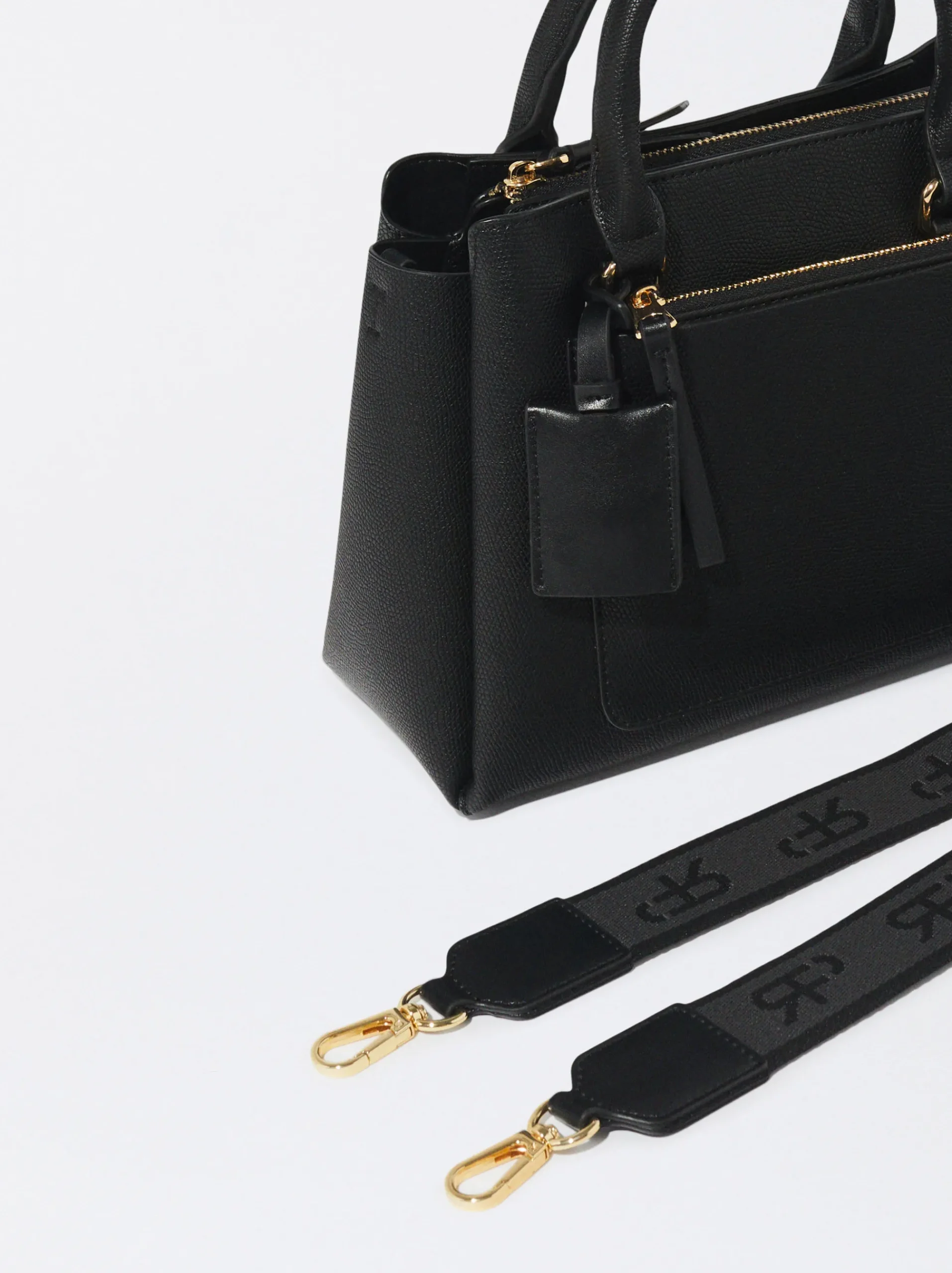 PARFOIS Umhängetaschen|Handtaschen>Tragetasche Mit Anhänger Schwarz