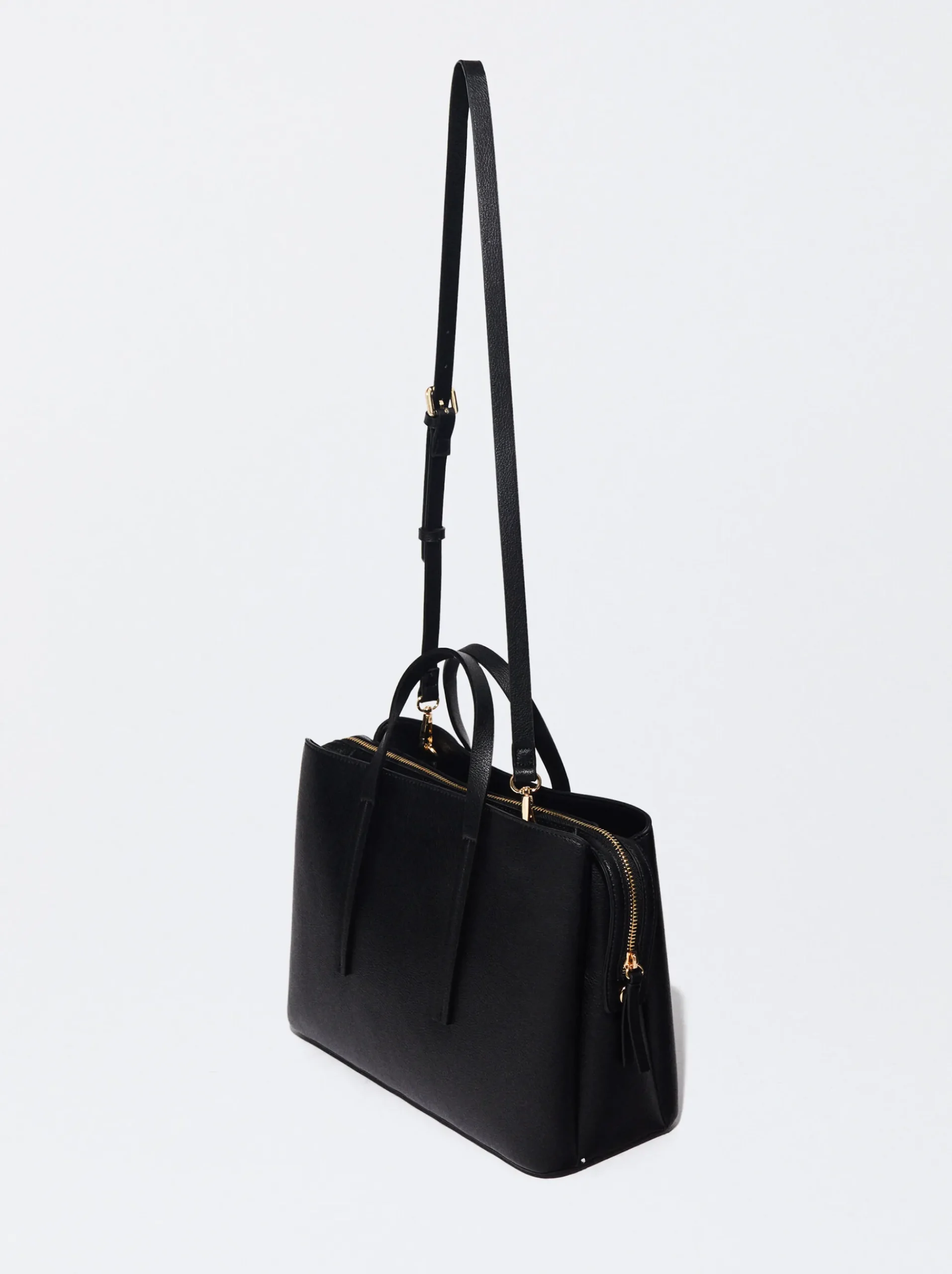 PARFOIS Printed>Tragetasche Mit Riemen L Schwarz