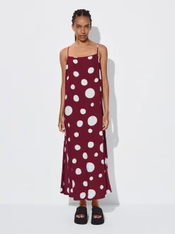 PARFOIS Blazer und Mäntel>Trägerkleid Mit Print Bordeaux
