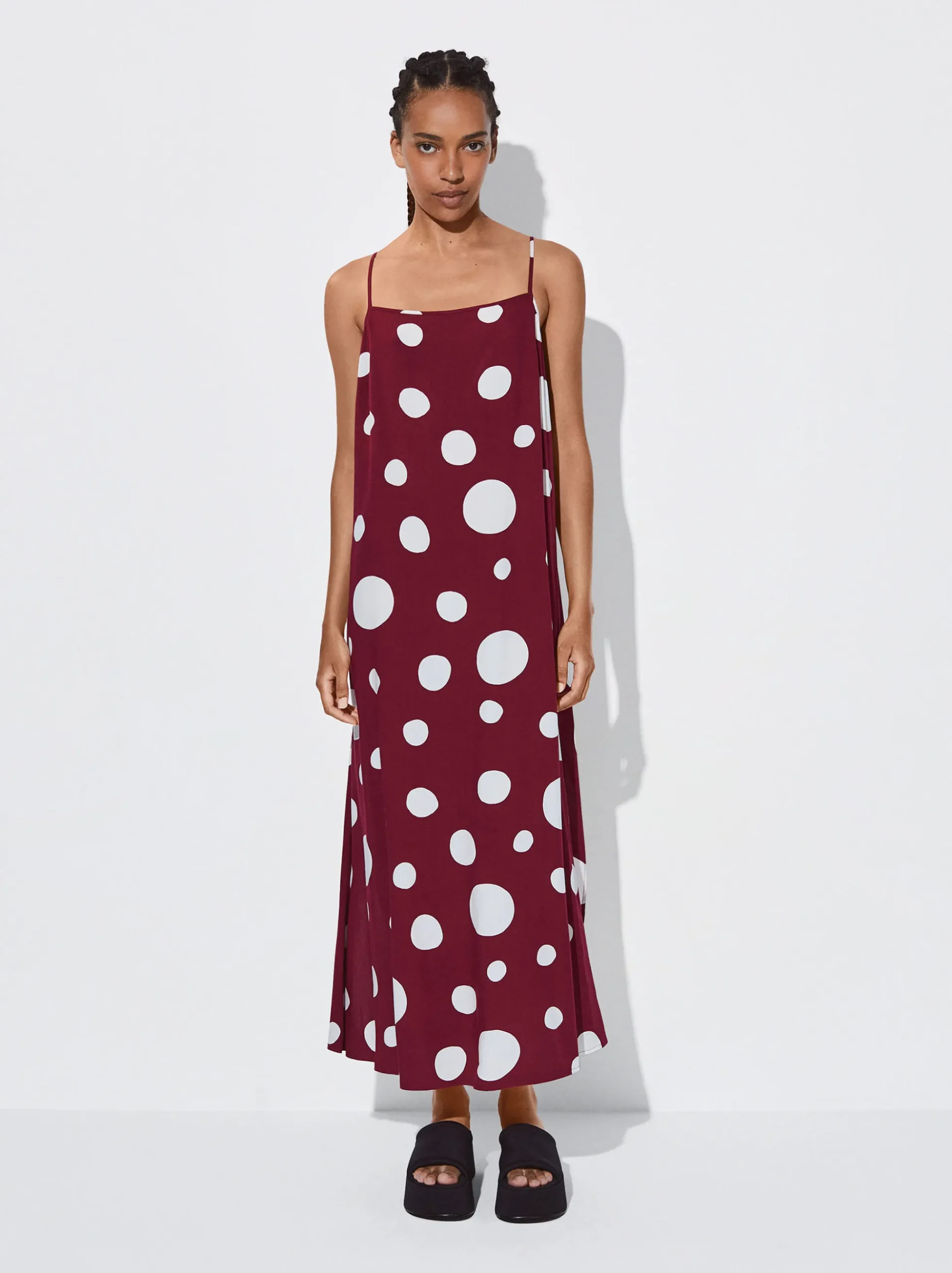 PARFOIS Blazer und Mäntel>Trägerkleid Mit Print Bordeaux