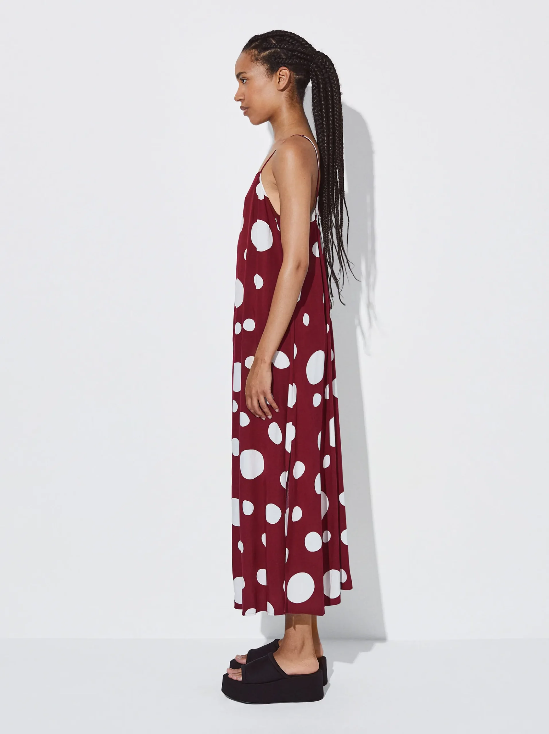 PARFOIS Blazer und Mäntel>Trägerkleid Mit Print Bordeaux