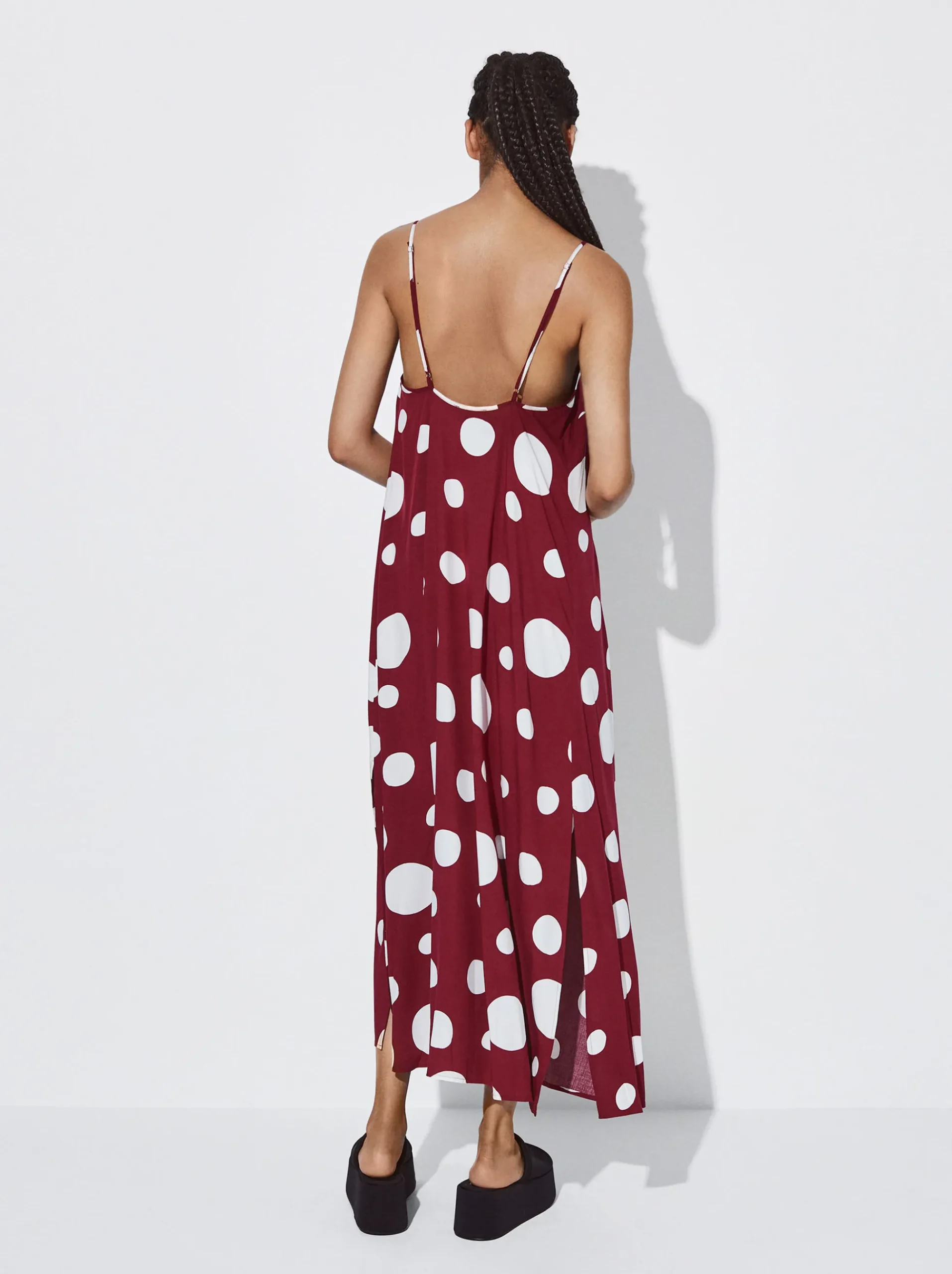 PARFOIS Blazer und Mäntel>Trägerkleid Mit Print Bordeaux