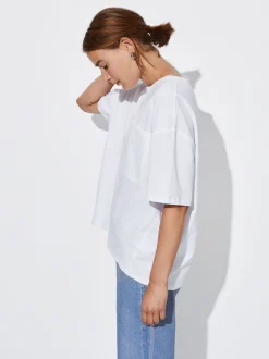 PARFOIS Lange Halsketten>T-Shirt Aus Baumwolle Mit Tasche Weib