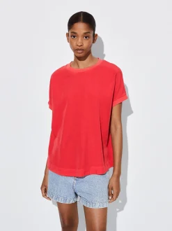 PARFOIS Kleider>T-Shirt Aus Lyocell Rot