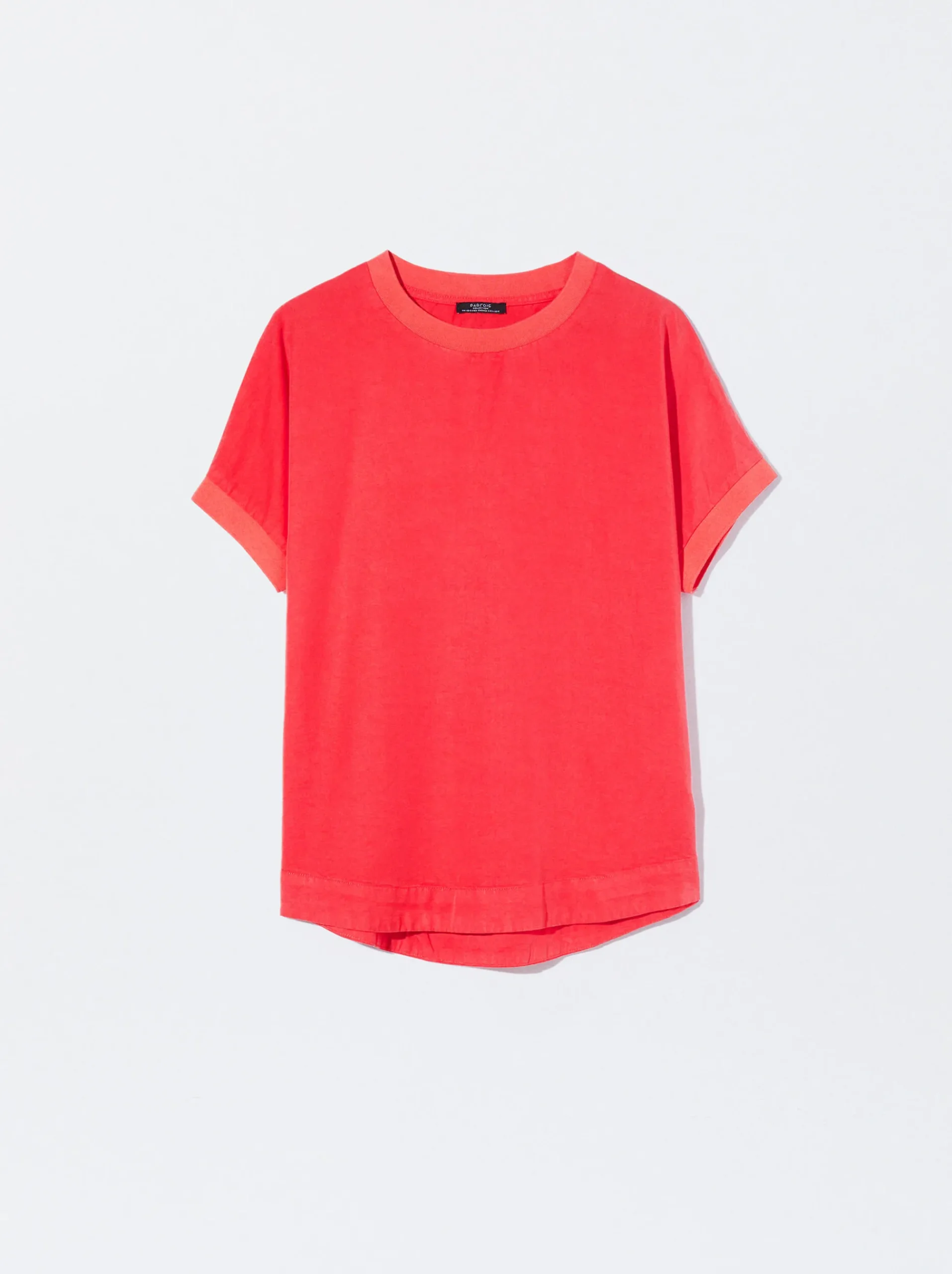 PARFOIS Kleider>T-Shirt Aus Lyocell Rot