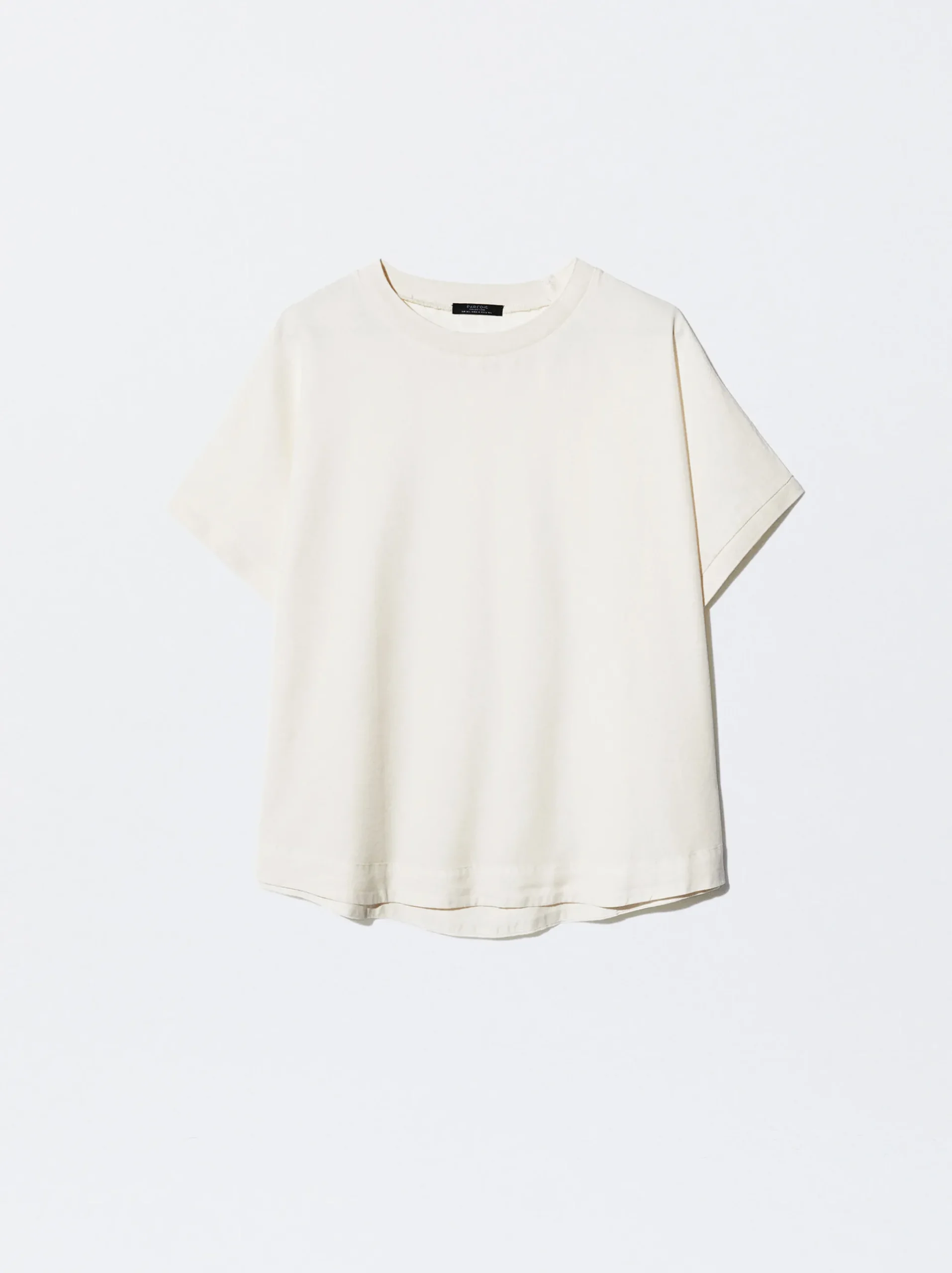 PARFOIS Basics|Strick>T-Shirt Aus Lyocell Ekrü