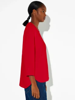 PARFOIS Schultertaschen>T-Shirt Mit Rundausschnitt Rot
