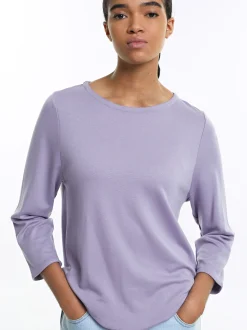 PARFOIS Strick|Pullover Und Jacke>T-Shirt Mit Rundausschnitt Lila