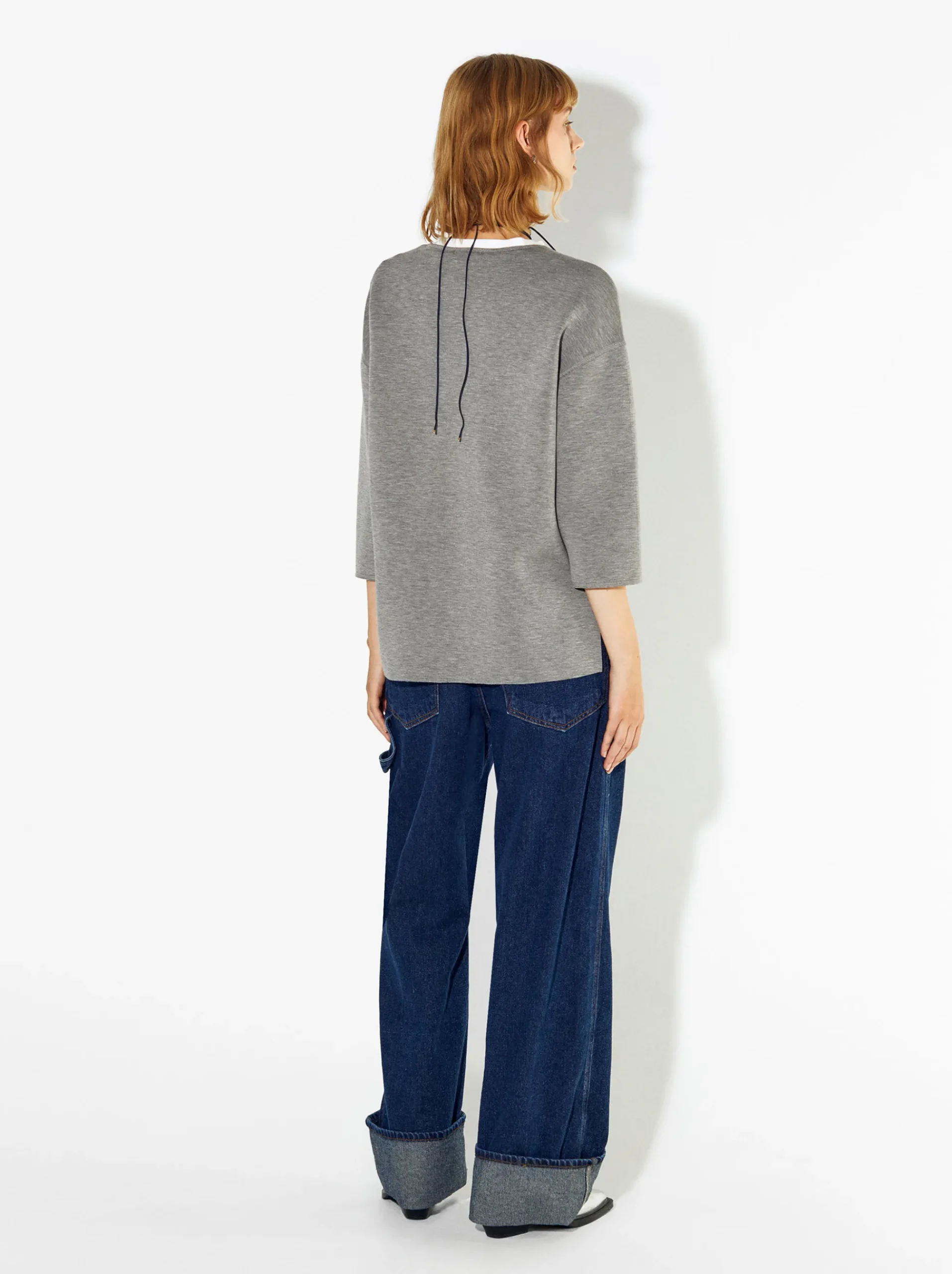 PARFOIS Strick|Pullover Und Jacke>T-Shirt Mit Rundausschnitt Grau