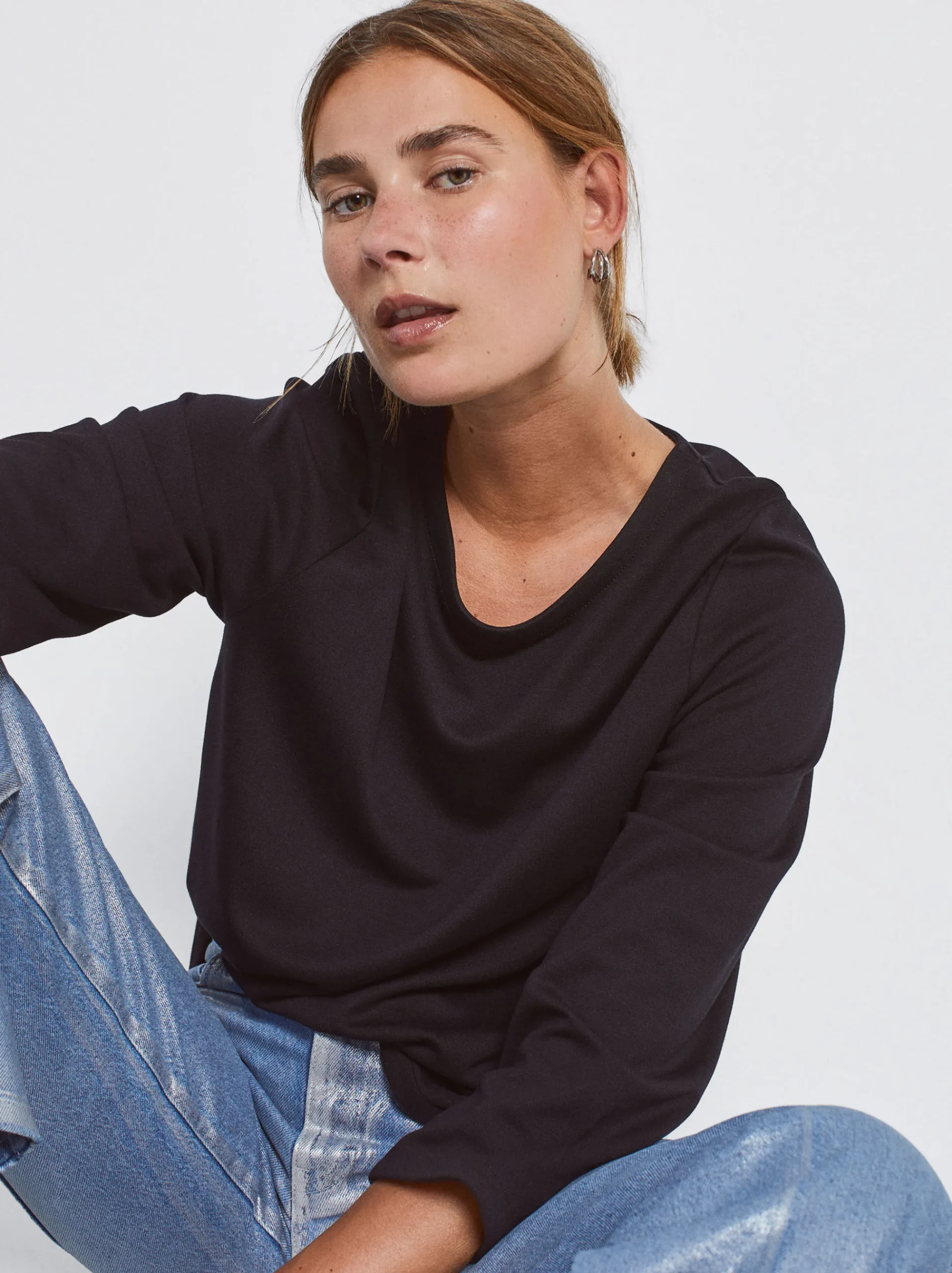 PARFOIS Basics|Hosen>T-Shirt Mit Rundhalsausschnitt Schwarz
