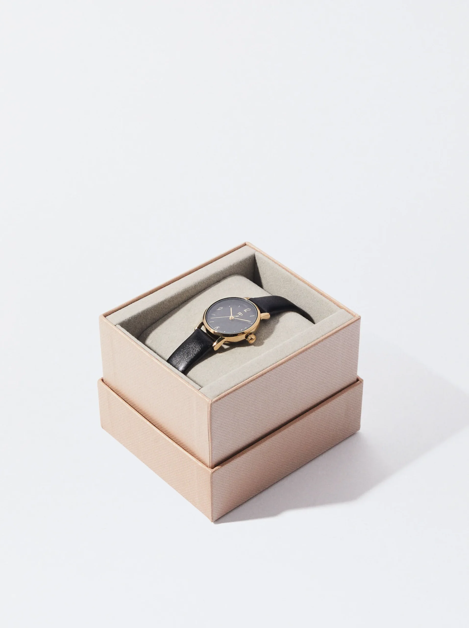 PARFOIS Rosagoldfarbene Uhr>Uhr Amit Rundem Zifferblatt