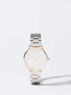 PARFOIS Flache Schuhe|Ballerina>Uhr Aus Stahl Mit Metallnetzarmband Mehrfarbig