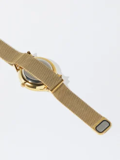 PARFOIS Geldbeutel>Uhr Aus Stahl Mit Metallnetzarmband Golden