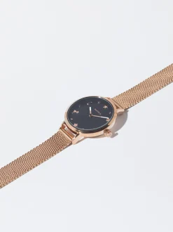 PARFOIS Flache Schuhe|Ballerina>Uhr Aus Stahl Mit Metallnetzarmband Ros&eacute;gold