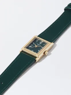 PARFOIS Kartenetuis>Uhr Mit Rechteckiger H&uuml;lle Gr&uuml;n