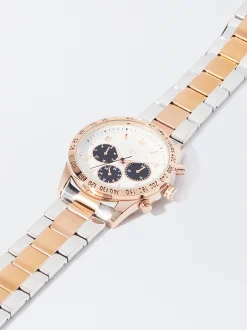 PARFOIS Flache Schuhe|Ballerina>Uhr Mit Zweifarbigem Metallarmband Mehrfarbig