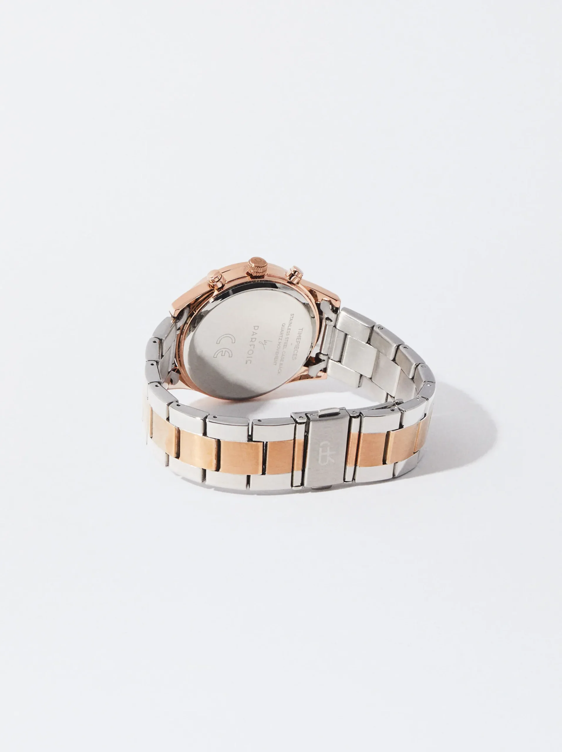 PARFOIS Flache Schuhe|Ballerina>Uhr Mit Zweifarbigem Metallarmband Mehrfarbig