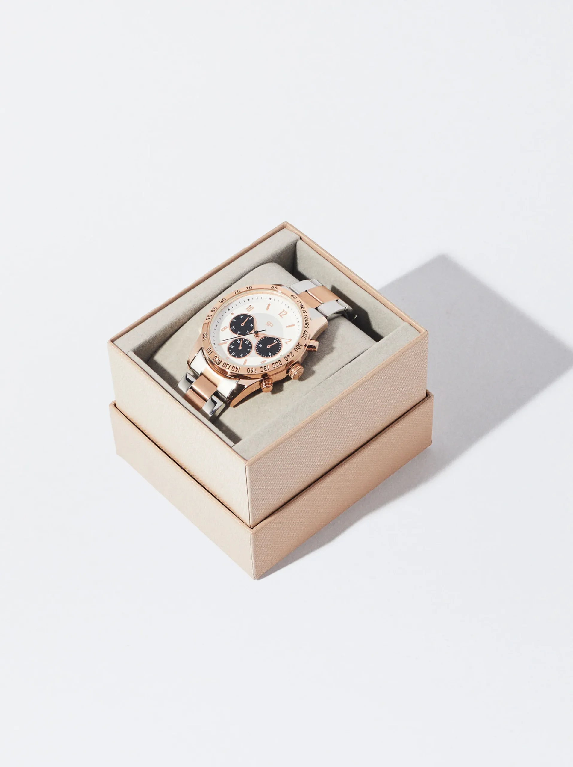 PARFOIS Flache Schuhe|Ballerina>Uhr Mit Zweifarbigem Metallarmband Mehrfarbig