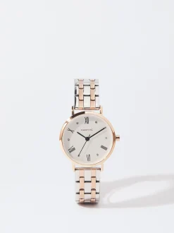 PARFOIS Flache Schuhe|Ballerina>Uhr Mit Zweifarbigem Stahlarmband Mehrfarbig