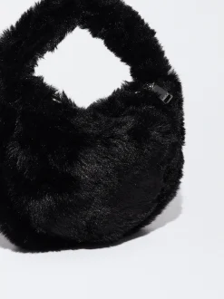 PARFOIS Shoppers|Grosse Taschen>Umh&auml;ngetasche Aus Kunstpelz Schwarz