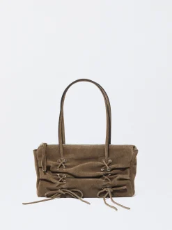 PARFOIS Umhängetaschen|Handtaschen>Umh&auml;ngetasche Aus Leder Khaki