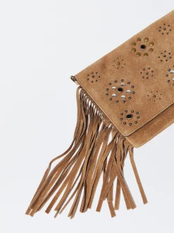 PARFOIS Ponchos und Kimonos>Umh&auml;ngetasche Aus Leder Mit Fransen Kamel